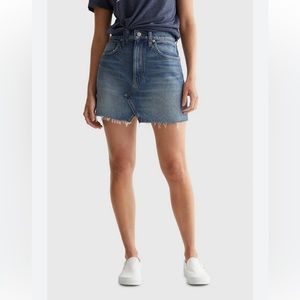 Lucky Brand High Rise Cut Off Jean Skirt Size 4